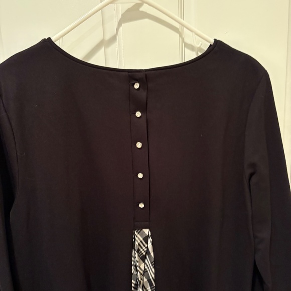 STUNNING SARA CAMPELL BLACK DRESS RHINESTONE BUTTONS CUTEST DETAIL SIZE XL - Picture 5 of 13